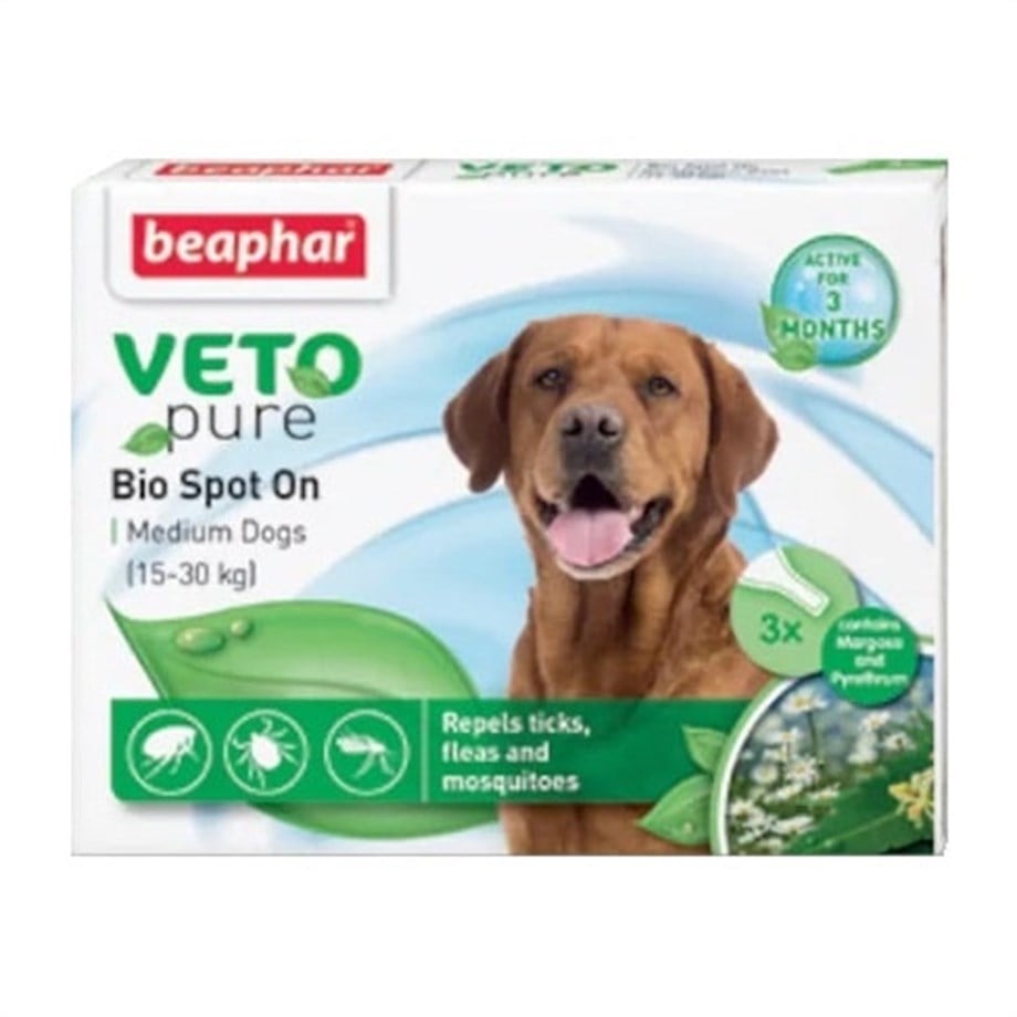 Beaphar Bio Spot On Köpek Pire Damlası 3lü MEDIUM