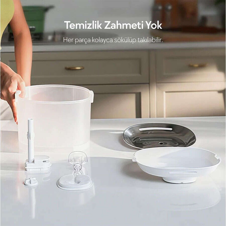 Cheerble E1+ Çelik Hazneli Şarjlı Otomotik Kedi Su Pınarı 22 X 20 X 18 (2lt)