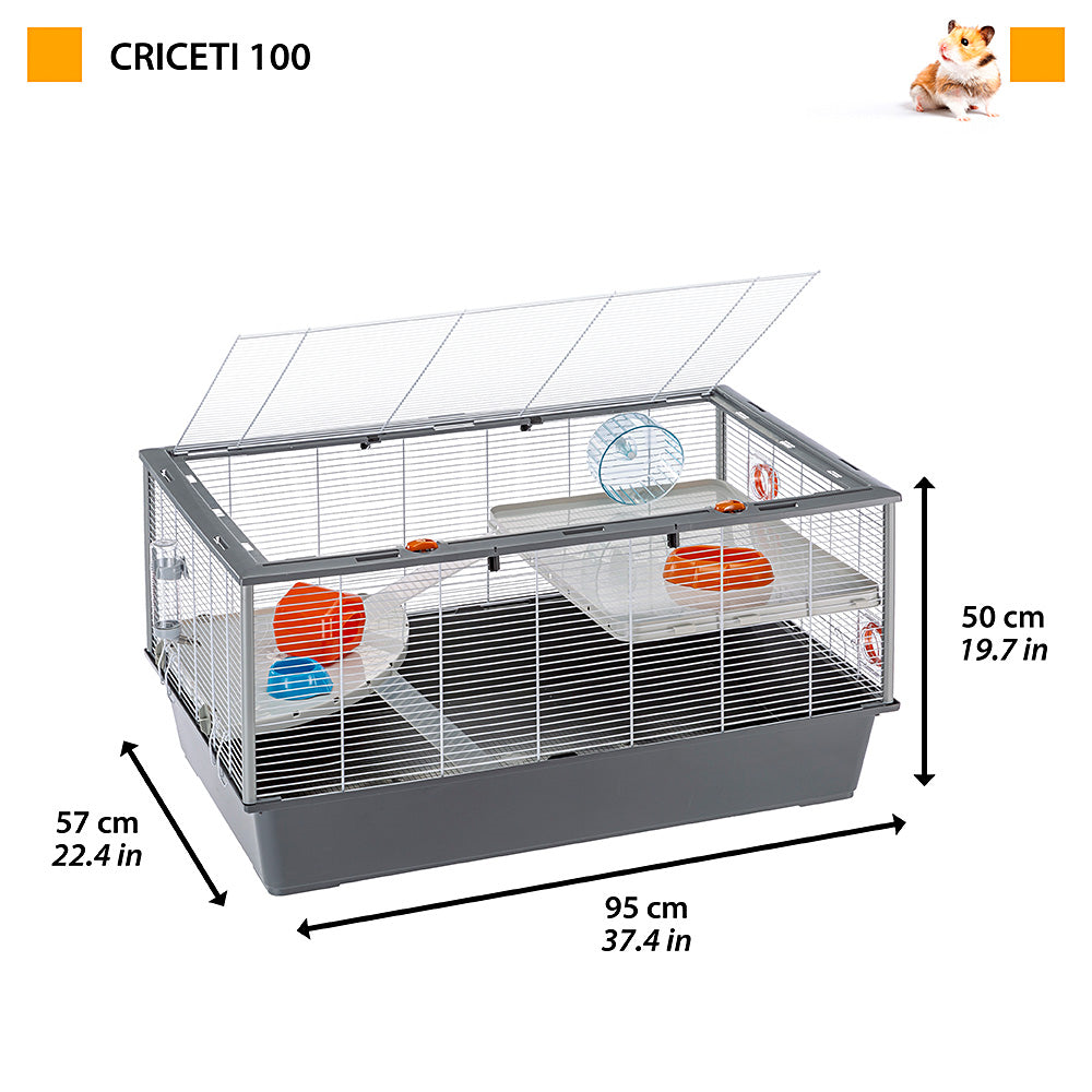 Criceti 100 Hamster Tavşan ve Guine Pig Kafesi Beyaz