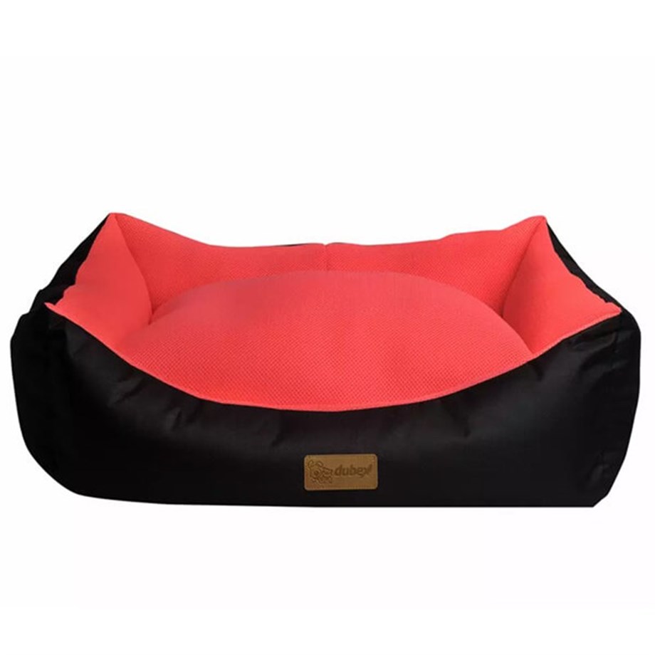 Dubex Dondurma Köpek Yatağı 62x44x22cm (Siyah/Pembe) Medium