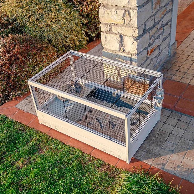 Ferplast Arena 100 Ahşap Tavşan Kafesi 100x62,5x51cm