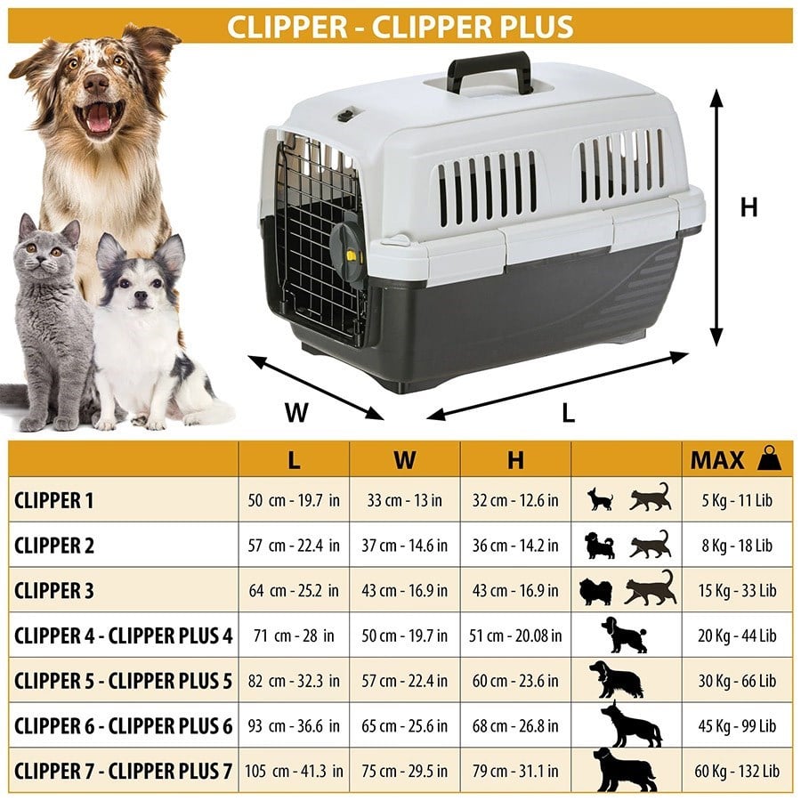 Ferplast Clipper 7 Plus Kedi Köpek Taşıma Kafesi 105x75x79cm