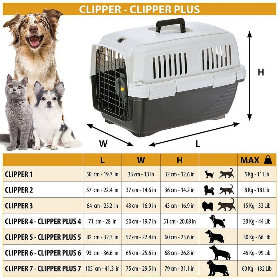 Ferplast Clipper 7 Plus Kedi Köpek Taşıma Kafesi 105x75x79cm