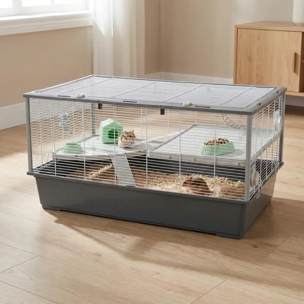 Ferplast Criceti 100 Tavşan ve Guine Pig Kafesi Beyaz