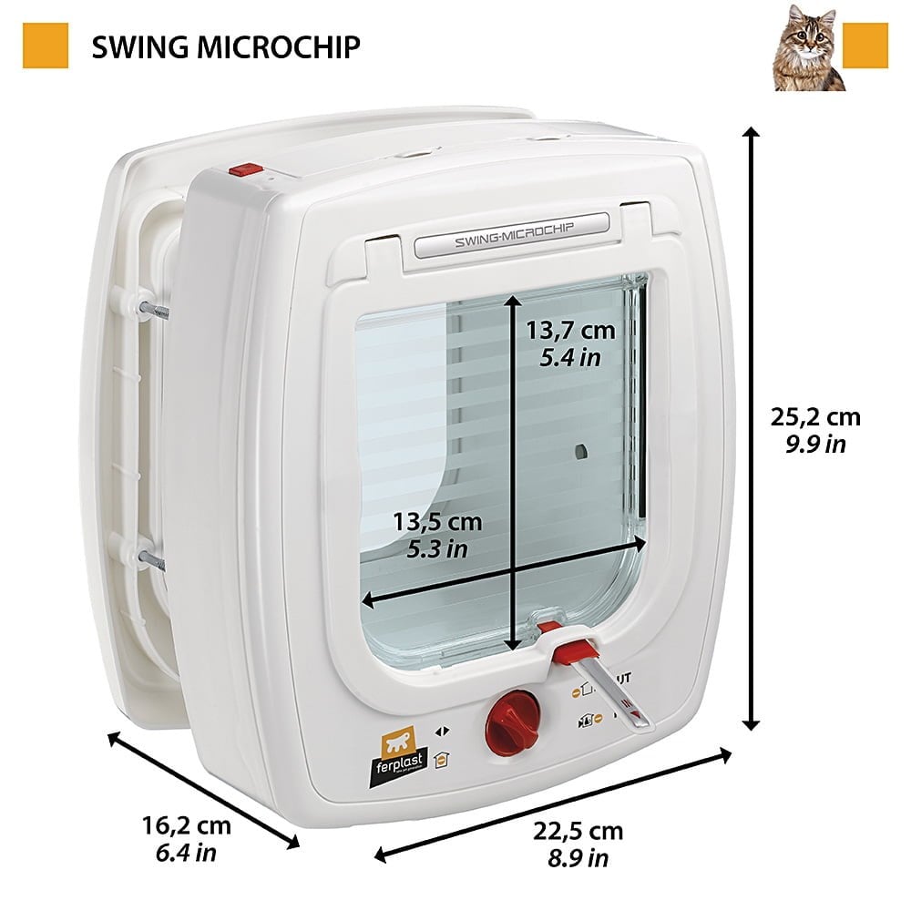 Ferplast Swing Microchip Mikroçipli White Kedi Kapısı
