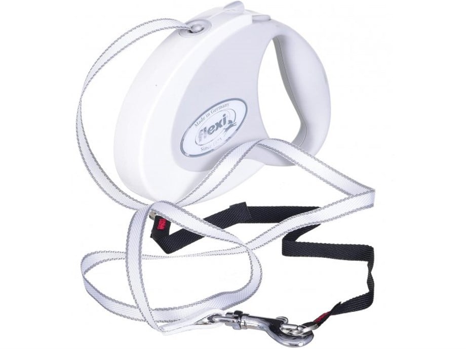 Flexi Style Beyaz Otomatik Şerit Tasma Small 3 Metre 12 Kg