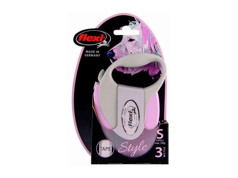Flexi Style Pembe Otomatik Şerit Tasma Small 3 Metre 12 Kg