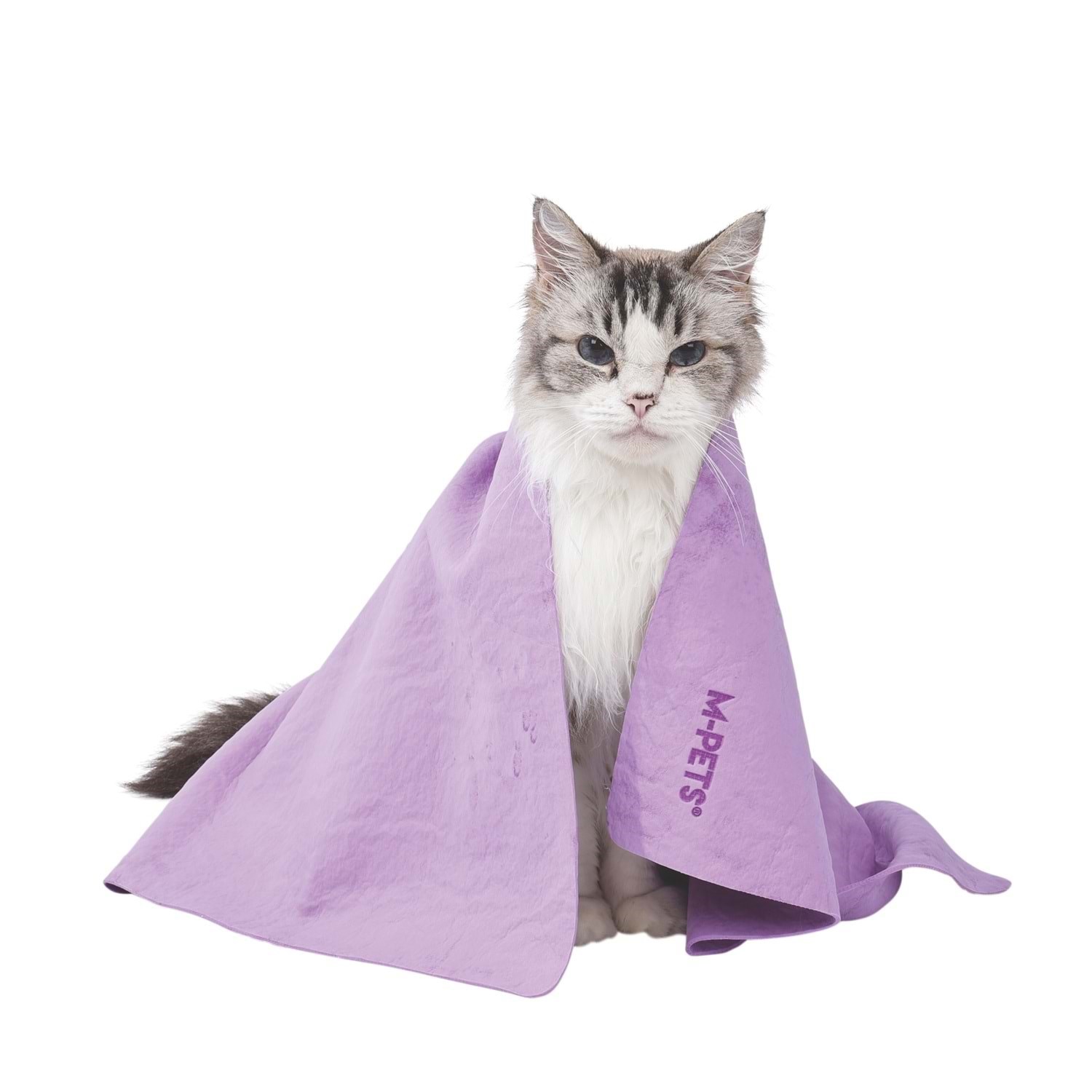 M-Pets Bathtıme Kedi Ve Köpekler İçin Hızlı Kuruyan Havlu Purple