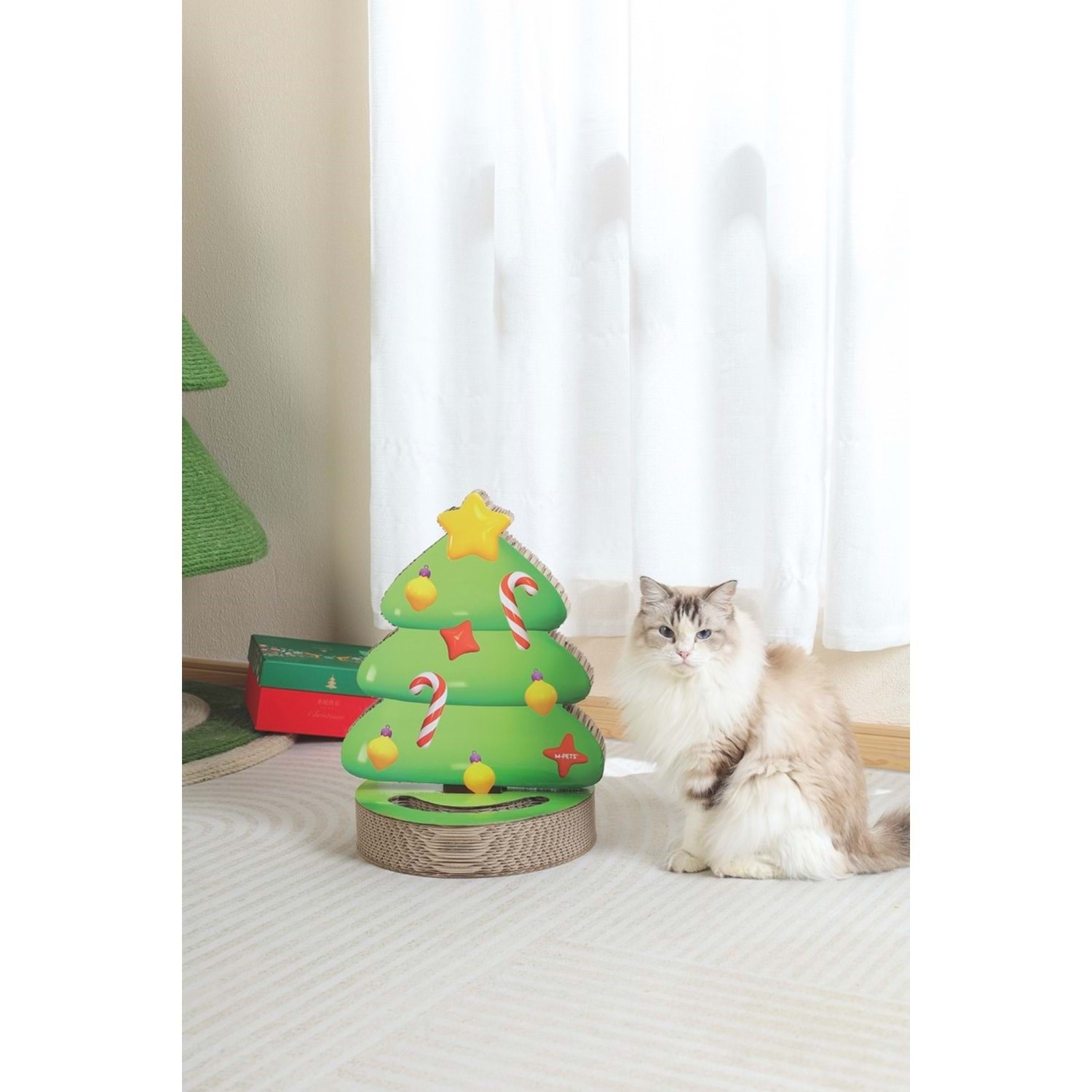 M-Pets Chrıstmas Kediler İçin Noel Ağacı Karton Tırmalama