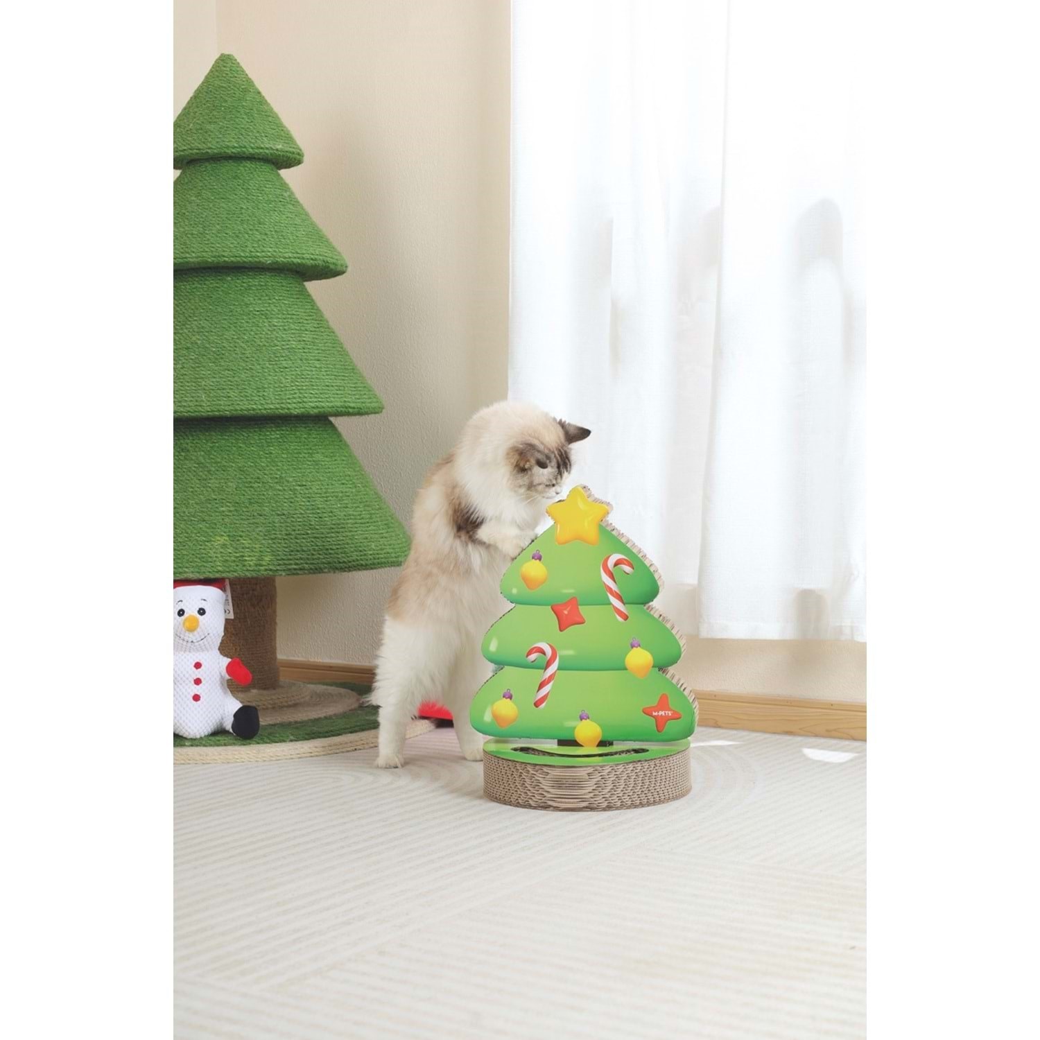 M-Pets Chrıstmas Kediler İçin Noel Ağacı Karton Tırmalama