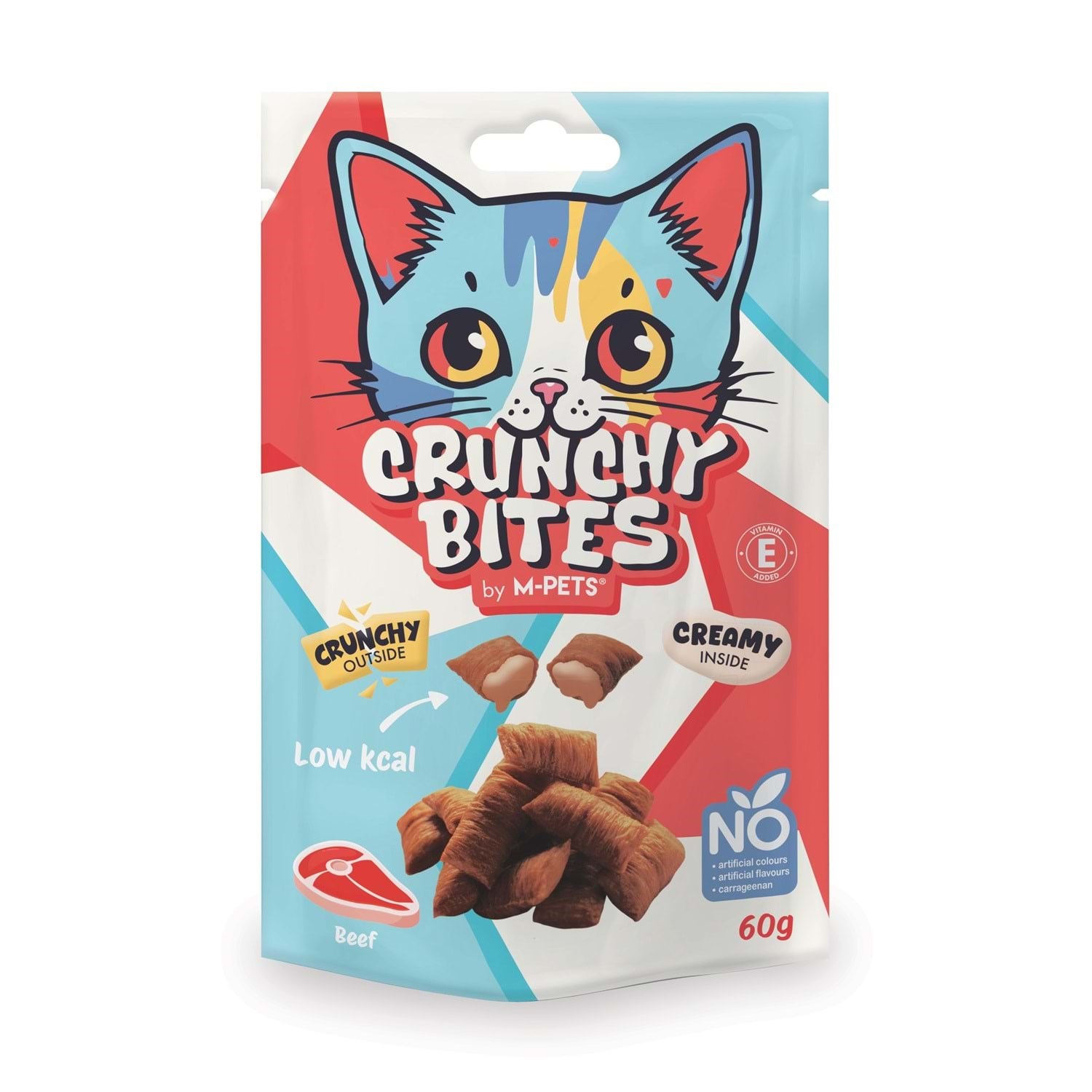 M-Pets Crunchy Bıtes Biftekli Kedi Ödülü 60gr