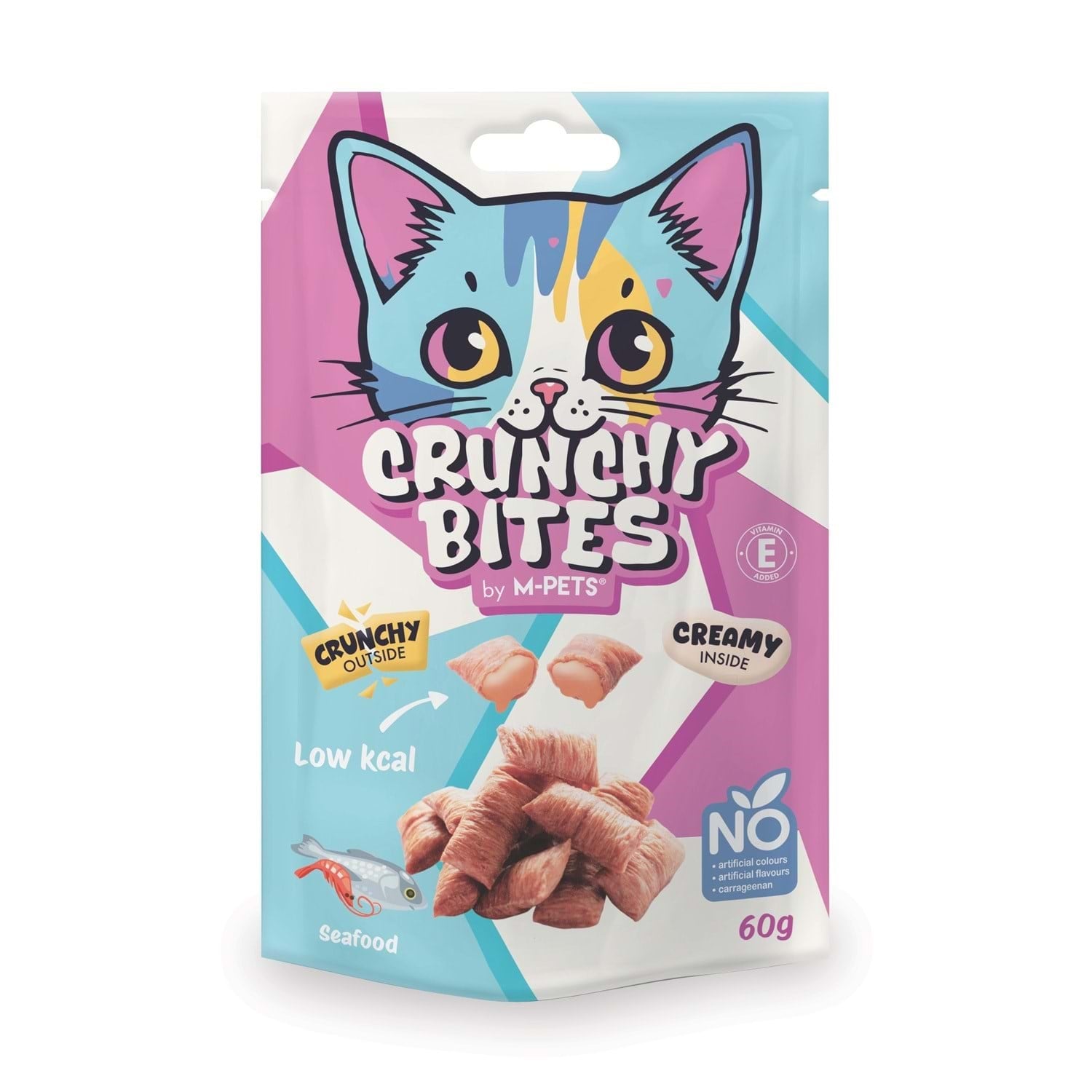 M-Pets Crunchy Bıtes Deniz Mahsüllü Kedi Ödülü 60gr
