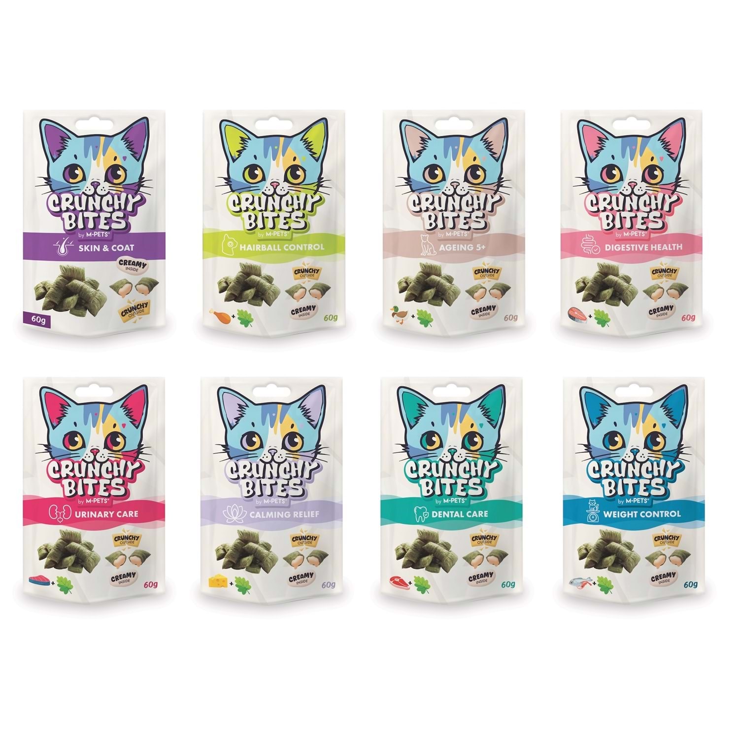 M-Pets Crunchy Bıtes Haırball Control Fonksiyonel Kedi Ödülü 60gr