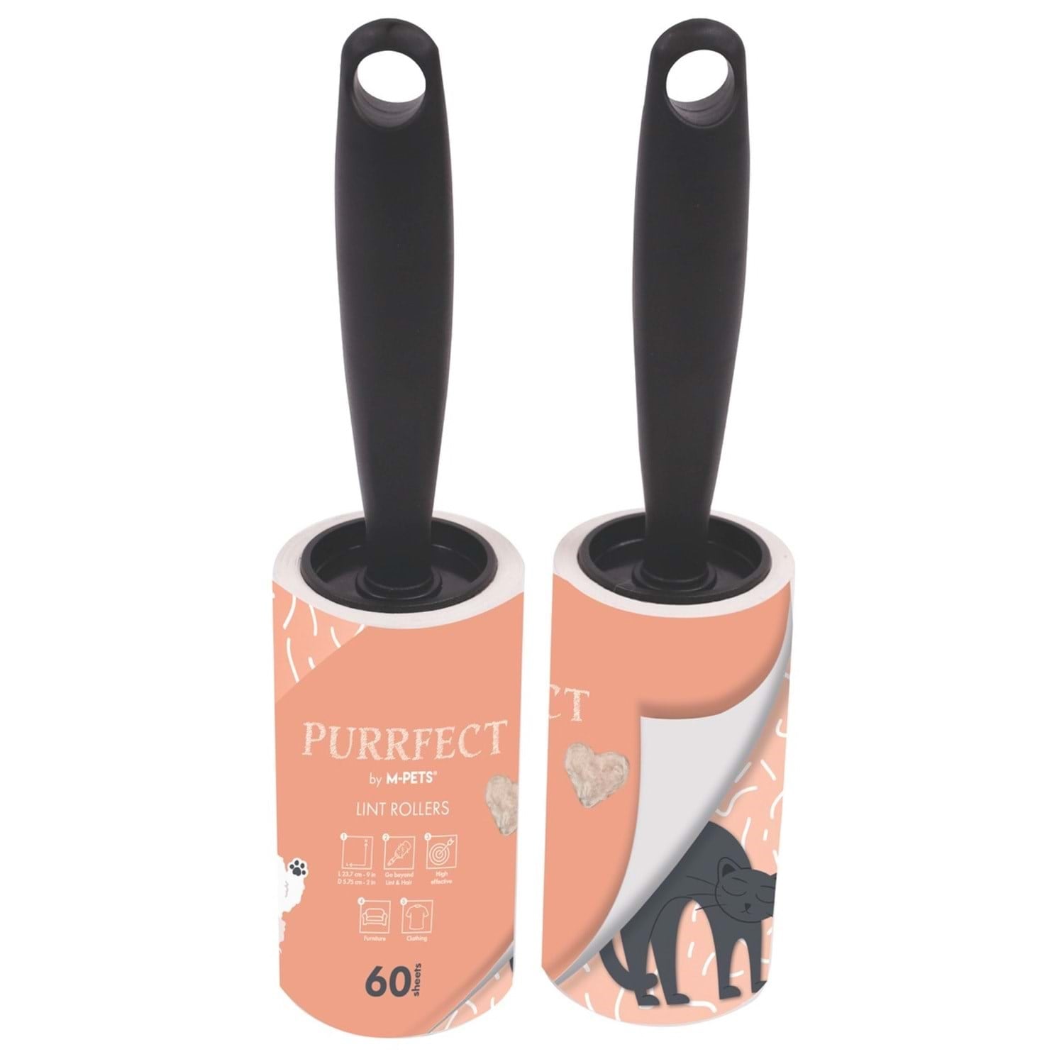 M-Pets Purrfect Tüy Toplama Rulosu 2x60 Yaprak Pink