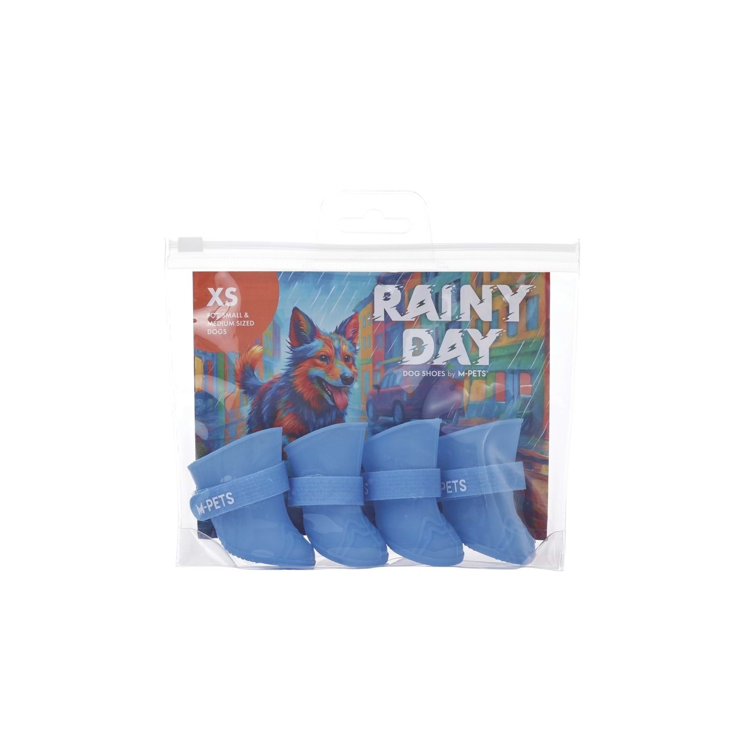 M-Pets Rainy Day Köpek Ayakkabısı 2,6x3,5cm Mavi XS