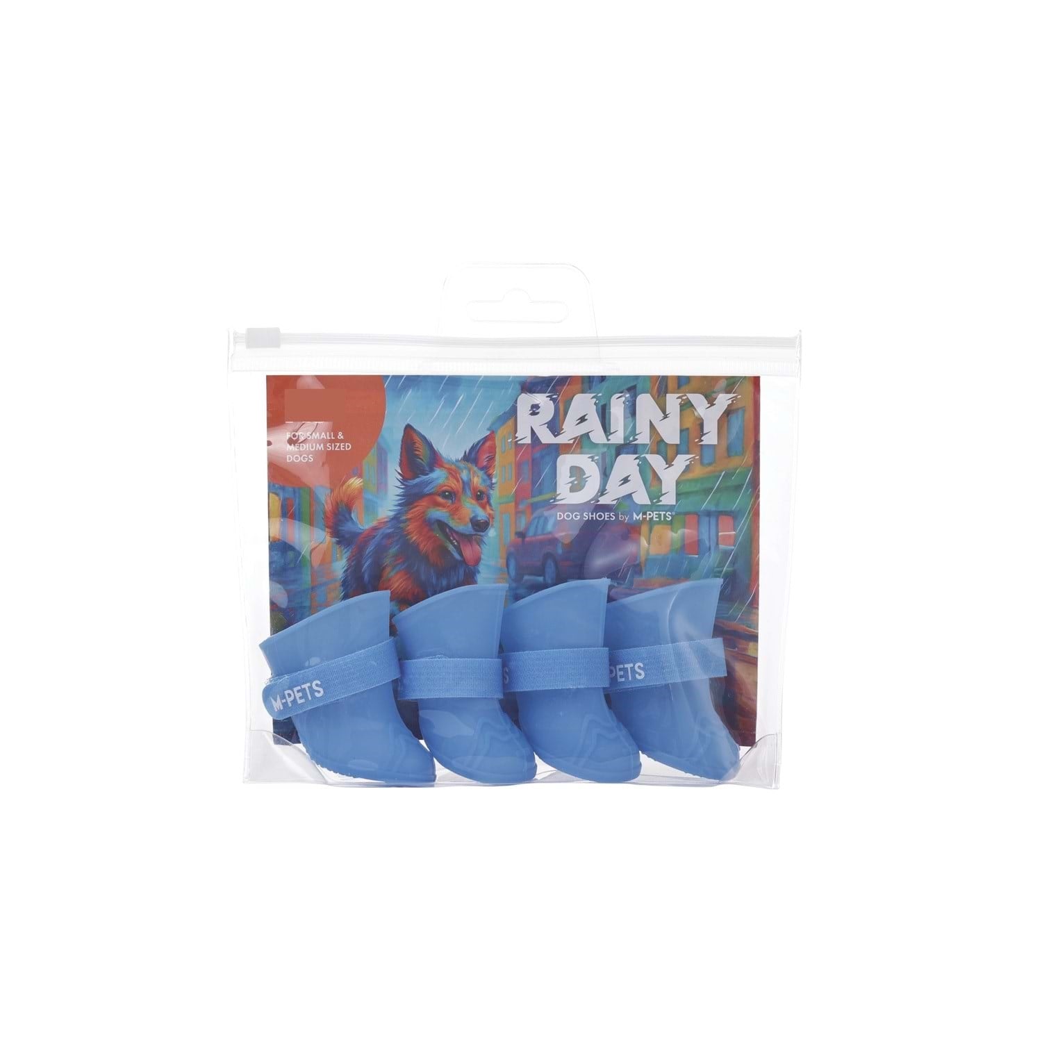 M-Pets Rainy Day Köpek Ayakkabısı 4,5x3,4cm Mavi M