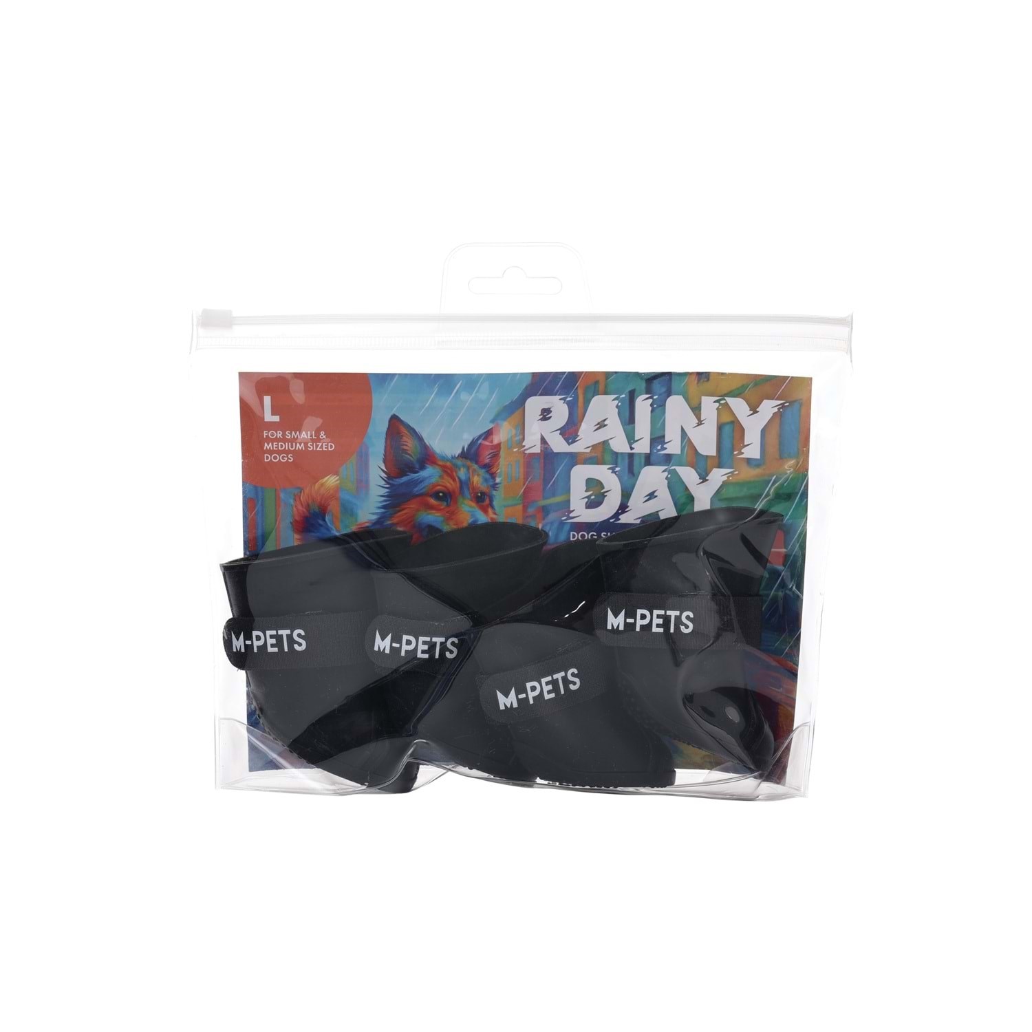 M-Pets Raıny Day Köpekler İçin Ayakkabı (L) Black