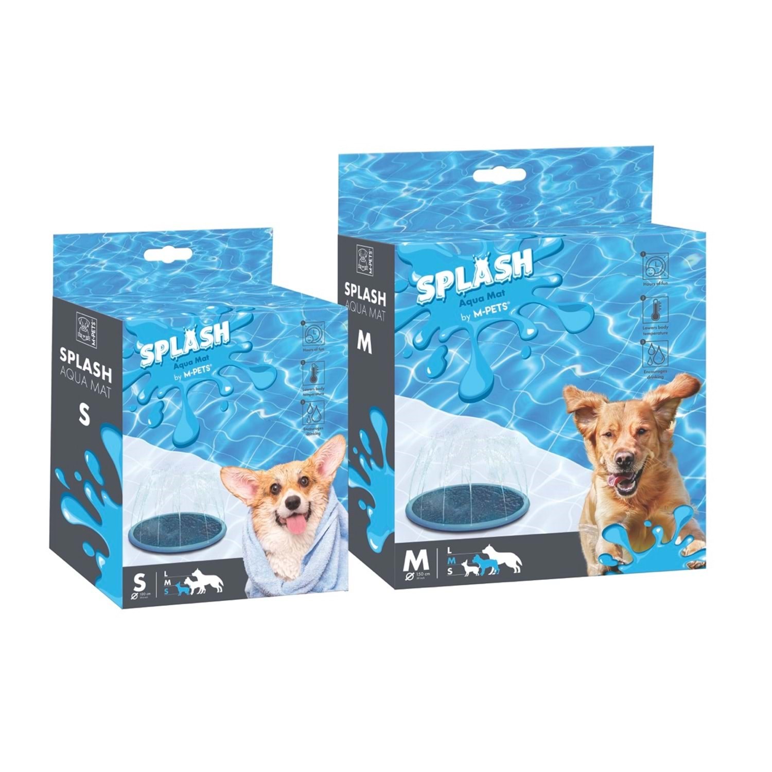 M-Pets Splash Aqua Mat Oyun Havuzu Fiskiyeli 100cm (S)