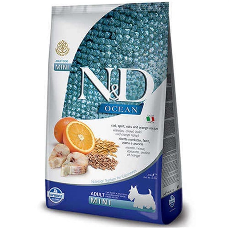 Nd Düşük Tahıllı Balık Portakallı Mini Yetişkin Köpek Maması 2.5 Kg