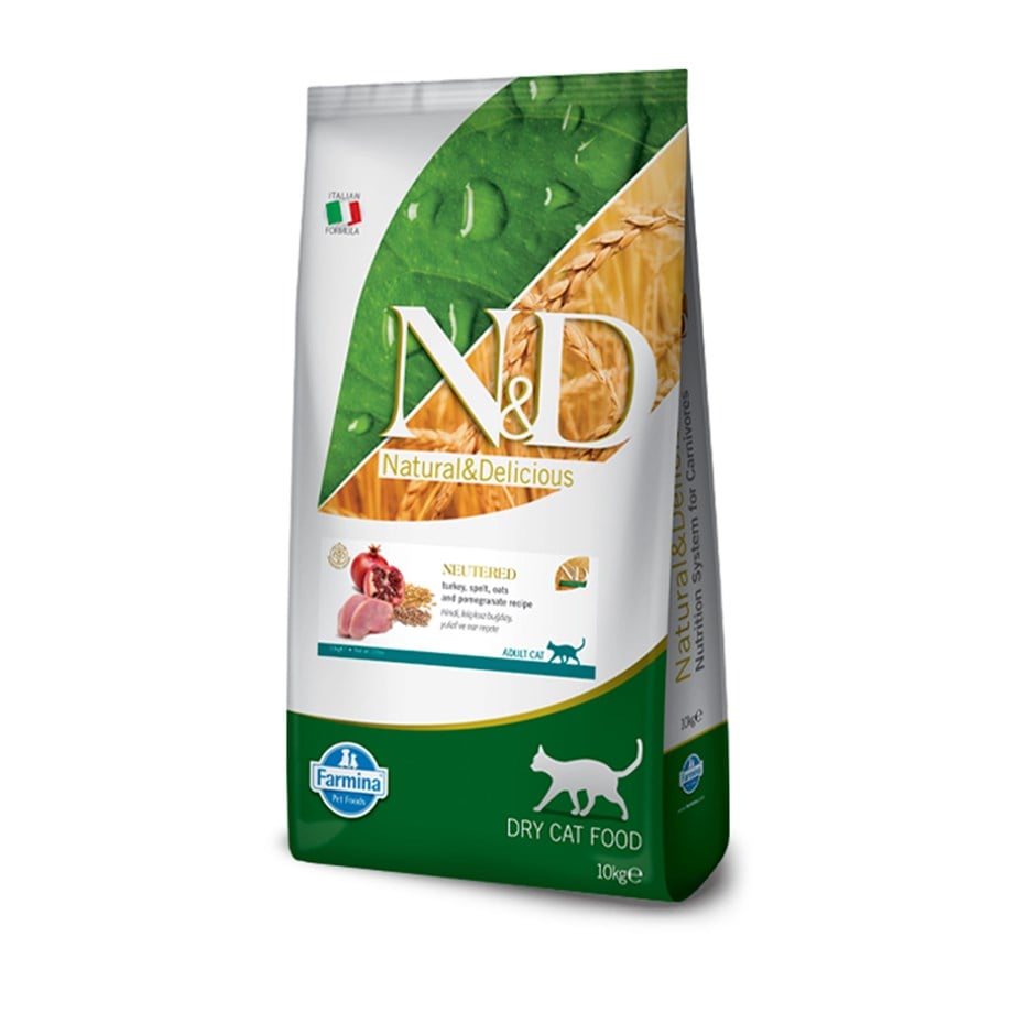 Nd Düşük Tahıllı Hindili ve Narlı Kısırlaştırılmış Kedi Maması 10 Kg