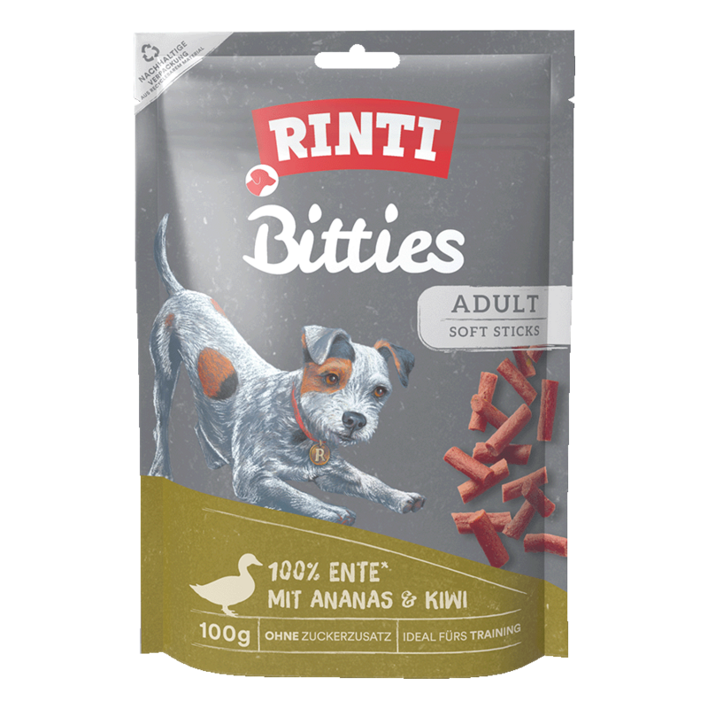 Rinti Bitties Ördek, Ananas, Kivili Köpek Ödülü 100g