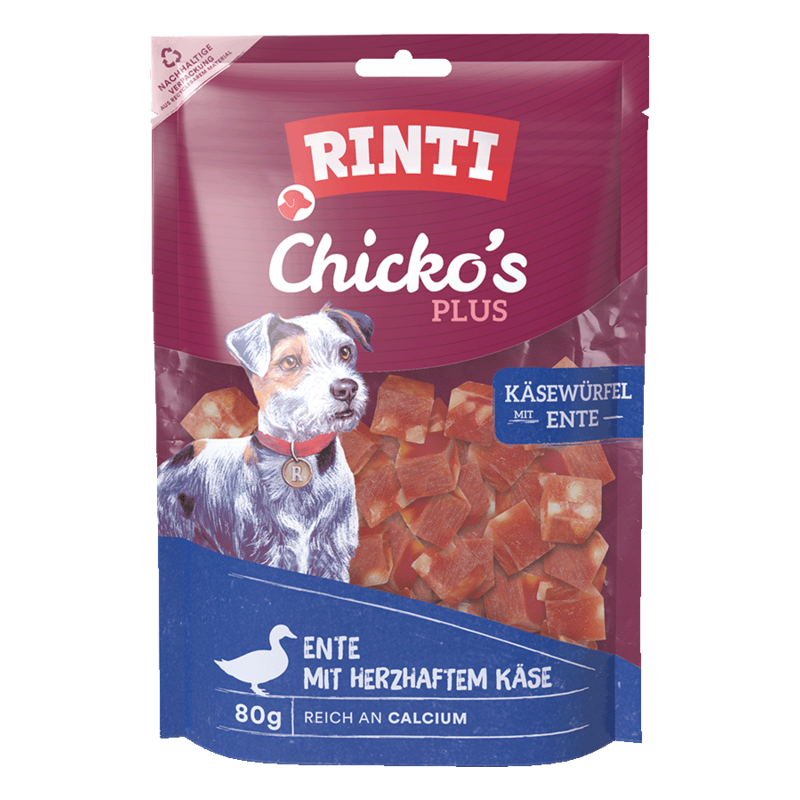 Rinti Chicko's Plus Ördekli Peynir Küpleri Köpek Ödülü 80gr