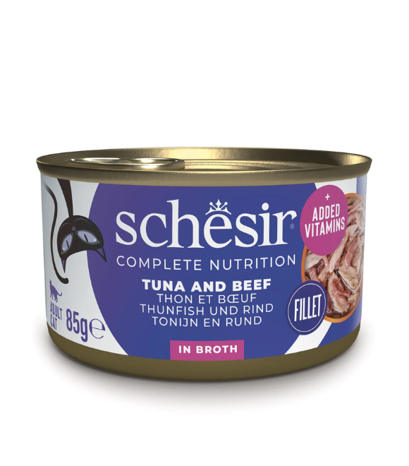 Schesir C176 Ton Balıklı Sığır Etli Pirinçli Kedi Konservesi 85 Gr