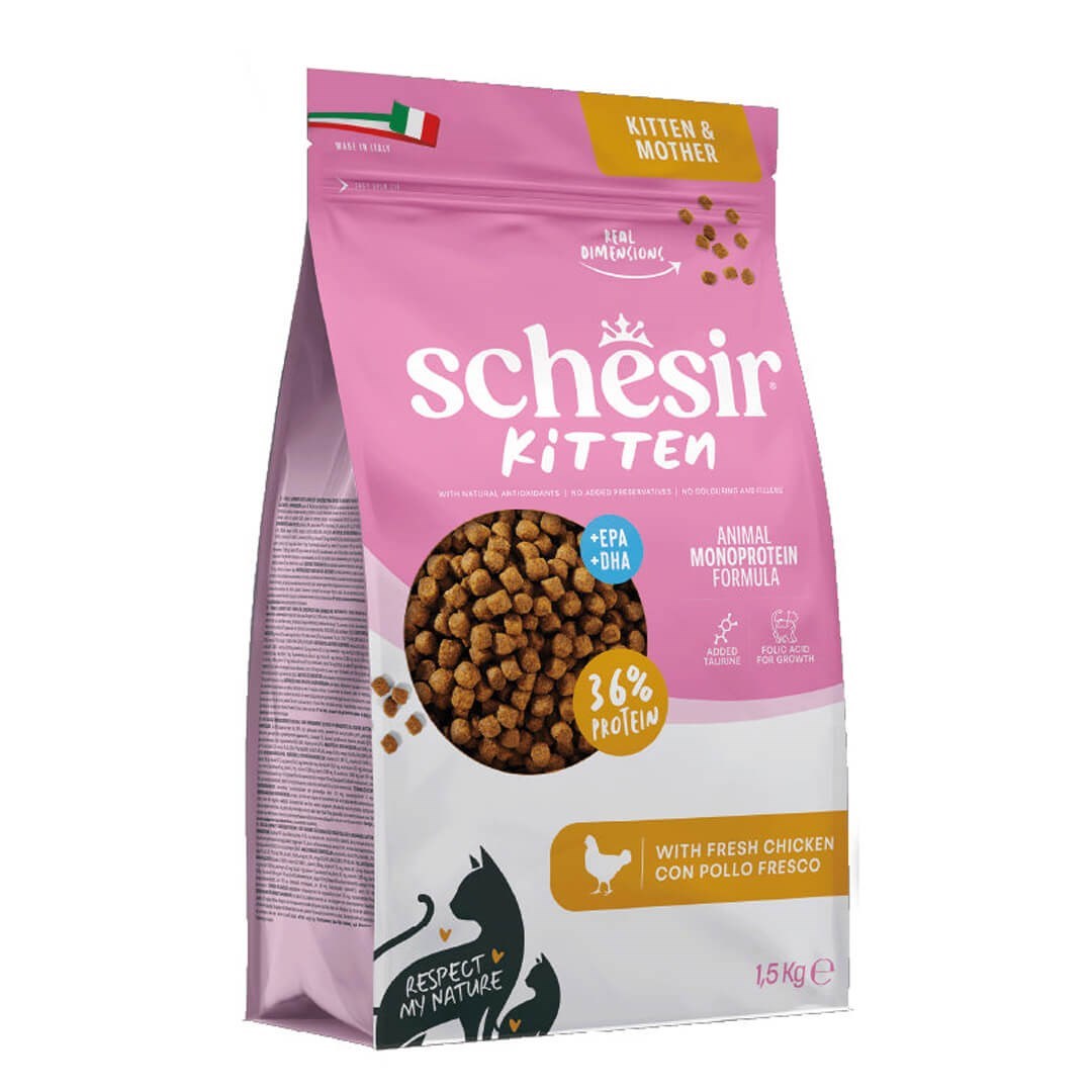 Schesir Tavuklu Yavru Kedi Maması 1,5 Kg