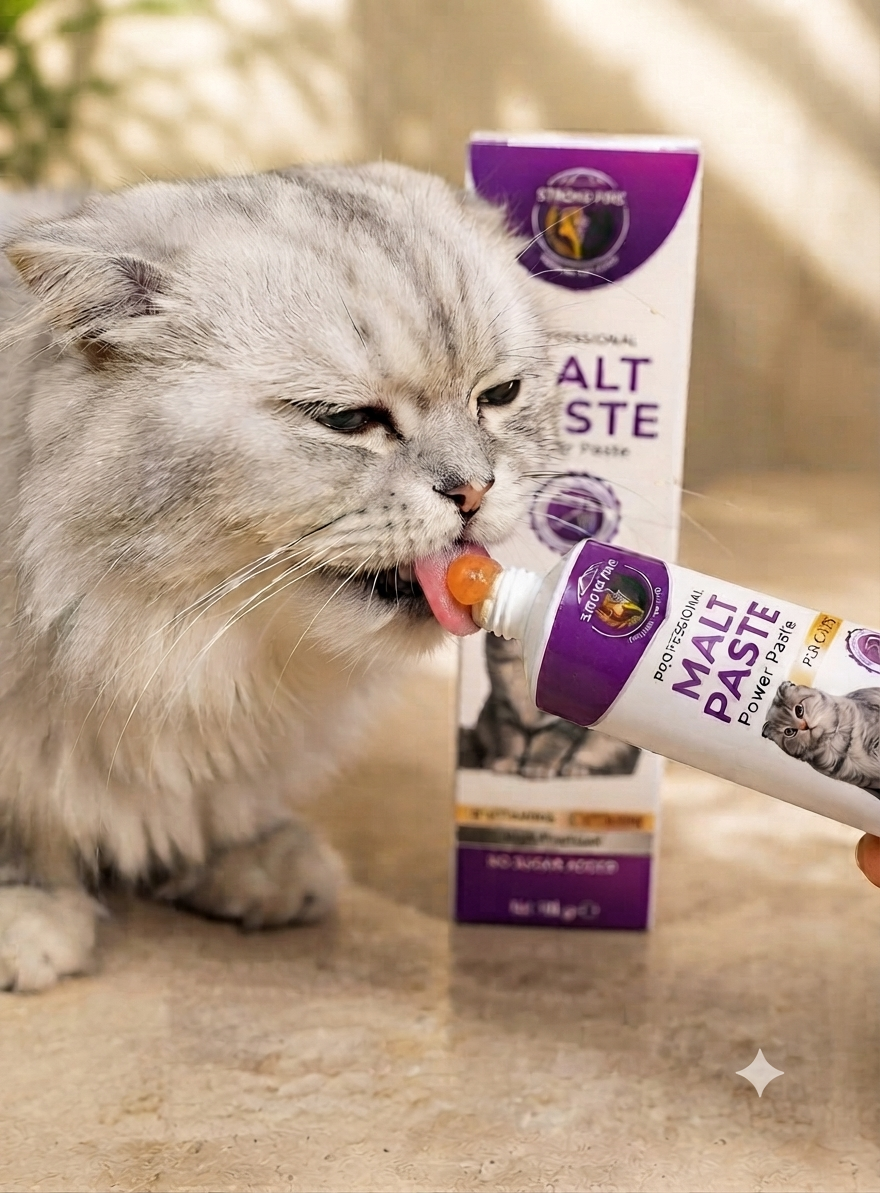 Strong Fire Anti Hairball Tüy Yumağı Önleyici Ve Sindirim Destekleyici Tüm Kediler Için Malt Paste Macun 100 gr