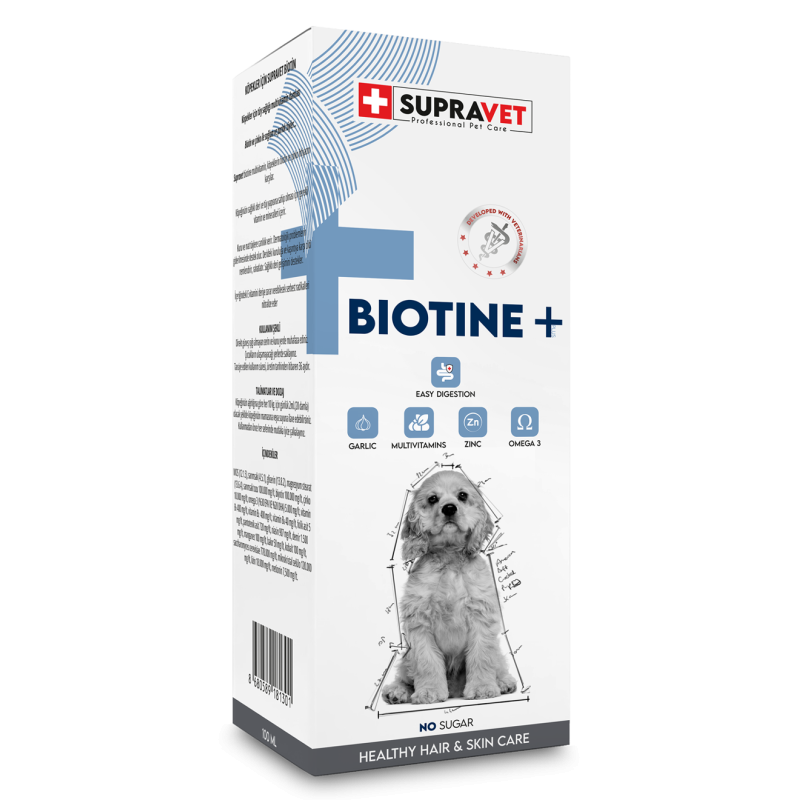 Supravet Biotine Köpekler için Tüy Sağlığı Multi Vitamin Damlası 100 ML