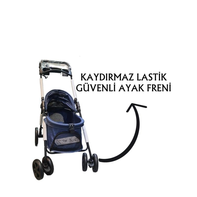 Tommy Evcil Hayvan Arabası 85x46x*91,5cm Lacivert Max 15 Kg