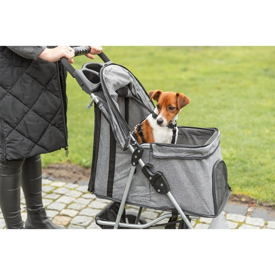 Trixie Köpek ve Kedi Arabası 47x100x80cm Gri 4 Tekerlekli