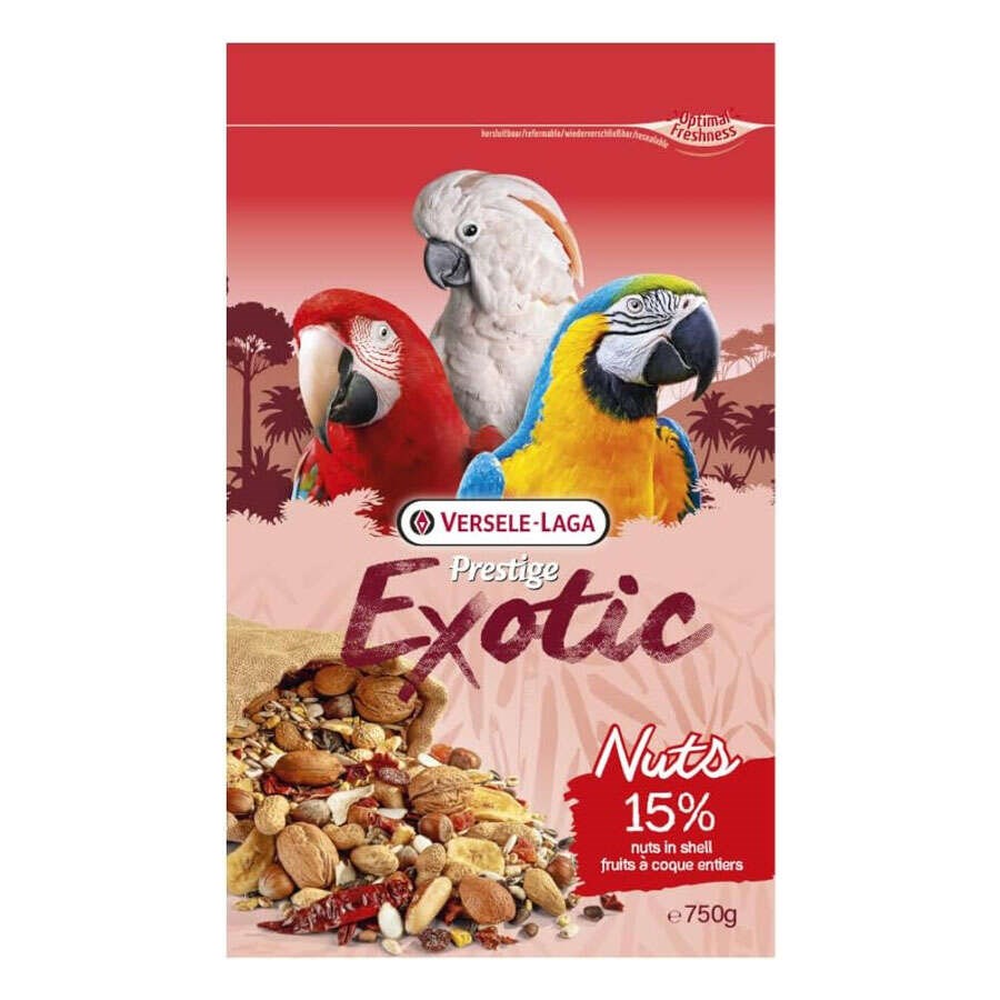 Versele Laga Exotic Nuts Papağanlar İçin Kuruyemiş Karışımı 750 g