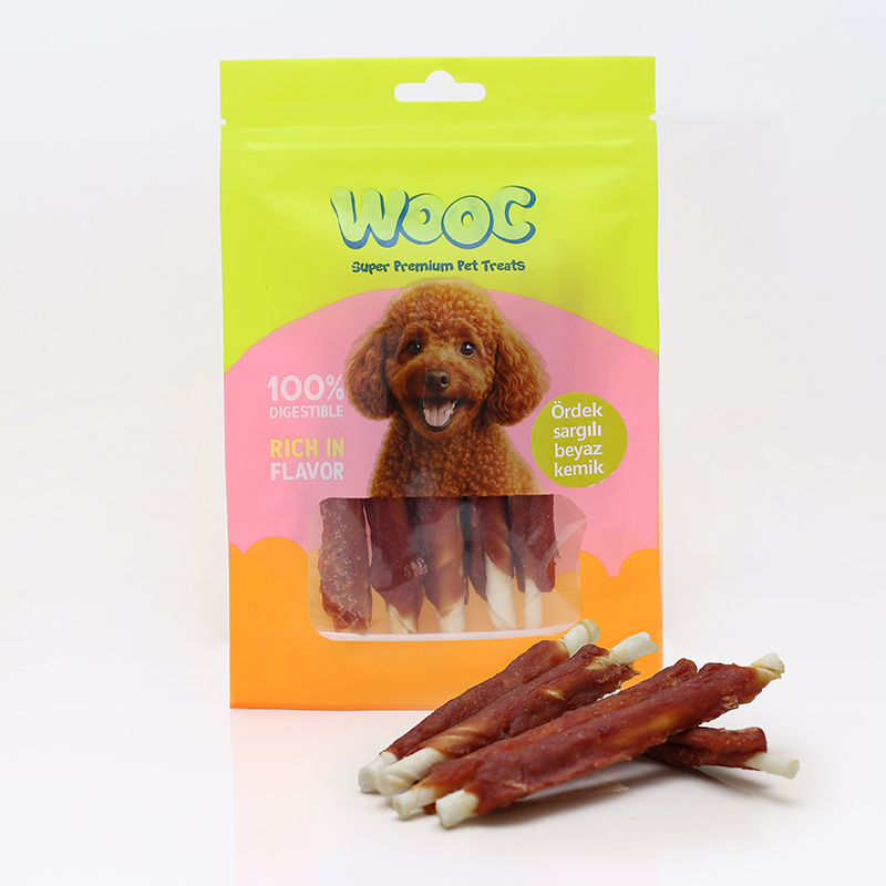 Wooc Ördek Sargılı Beyaz Kemik Köpek Ödülü 75 g