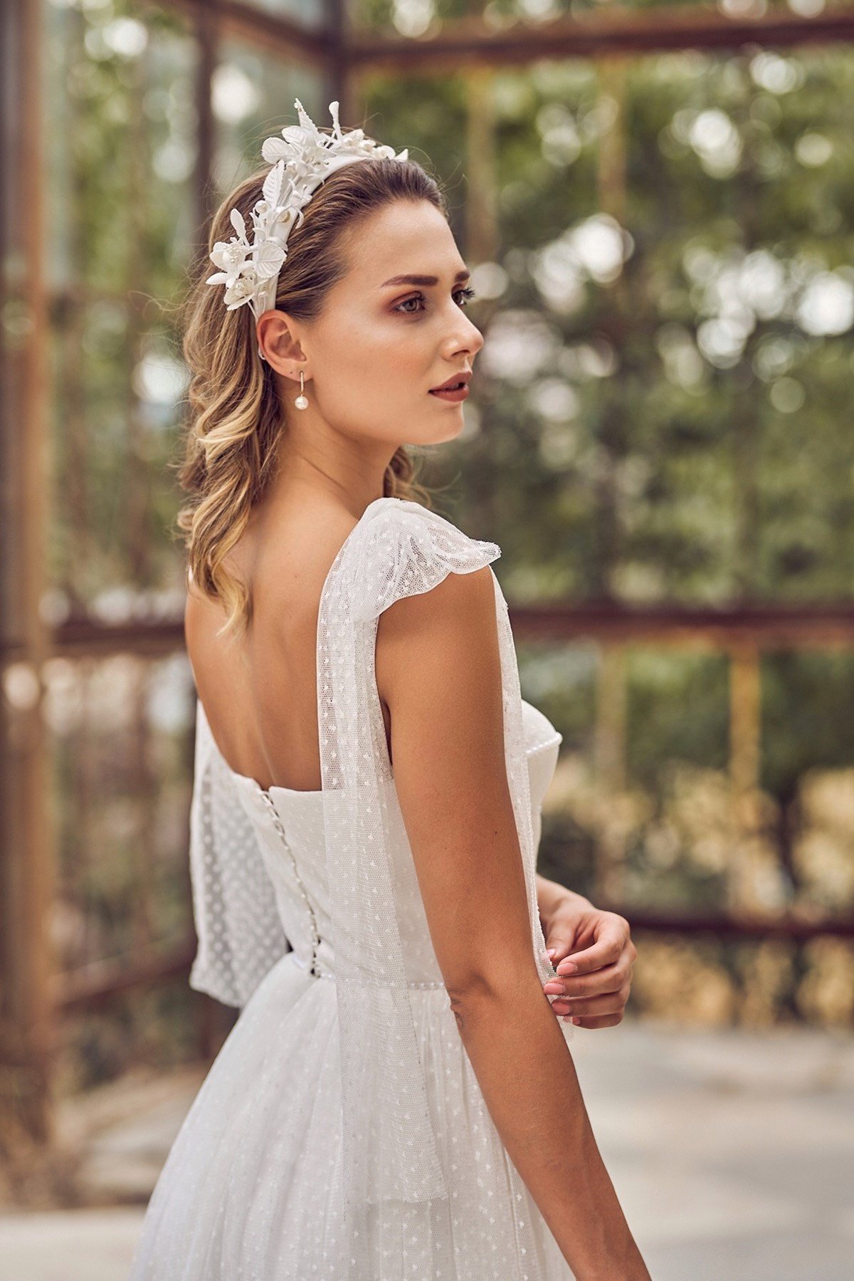 Puantiyeli Mini Helen Nikah ElbisesiJAQAR