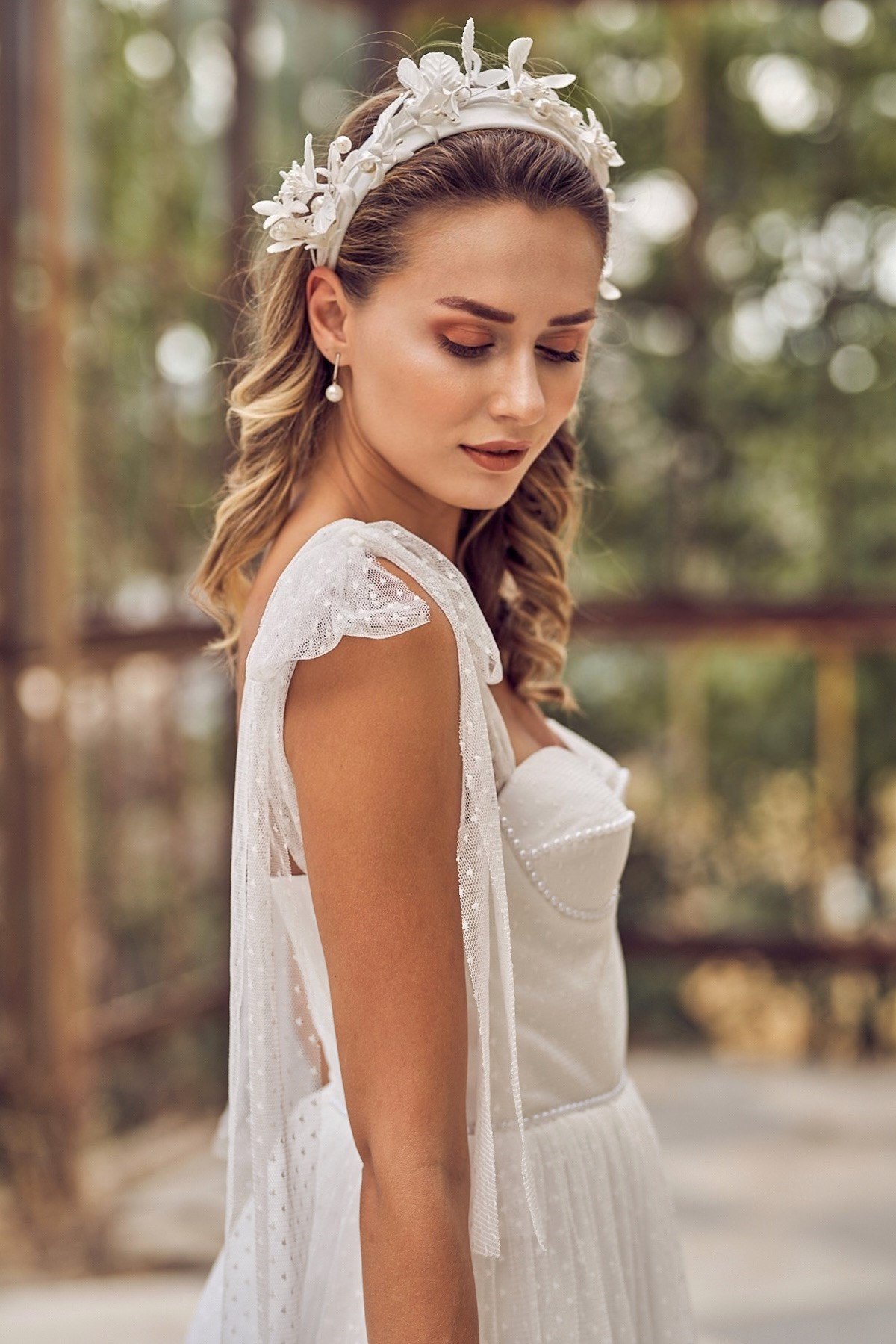 Puantiyeli Mini Helen Nikah ElbisesiJAQAR
