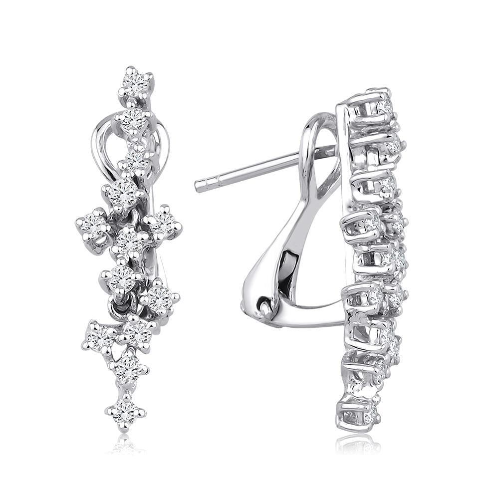 0.44 Karat Pırlanta Tasarım Küpe 