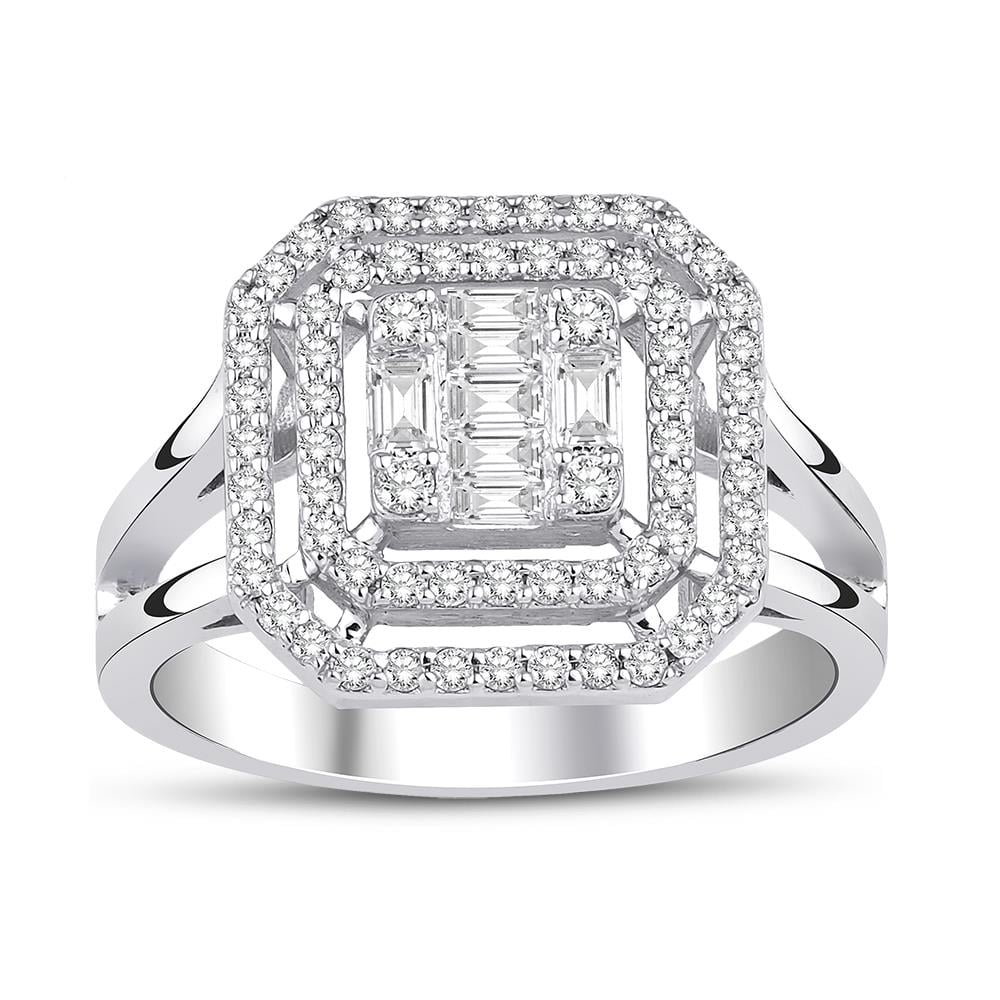 0.61 Karat Pırlanta Baget Yüzük