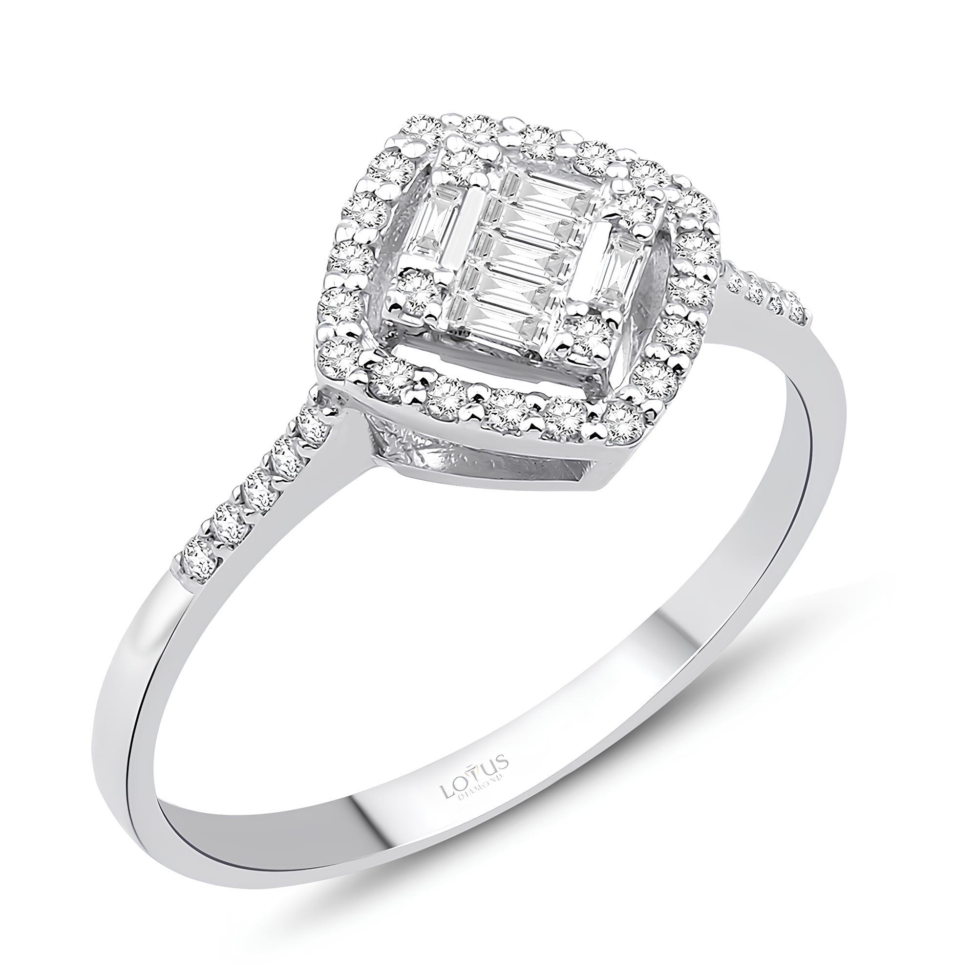 0.25 Karat Pırlanta Baget Yüzük