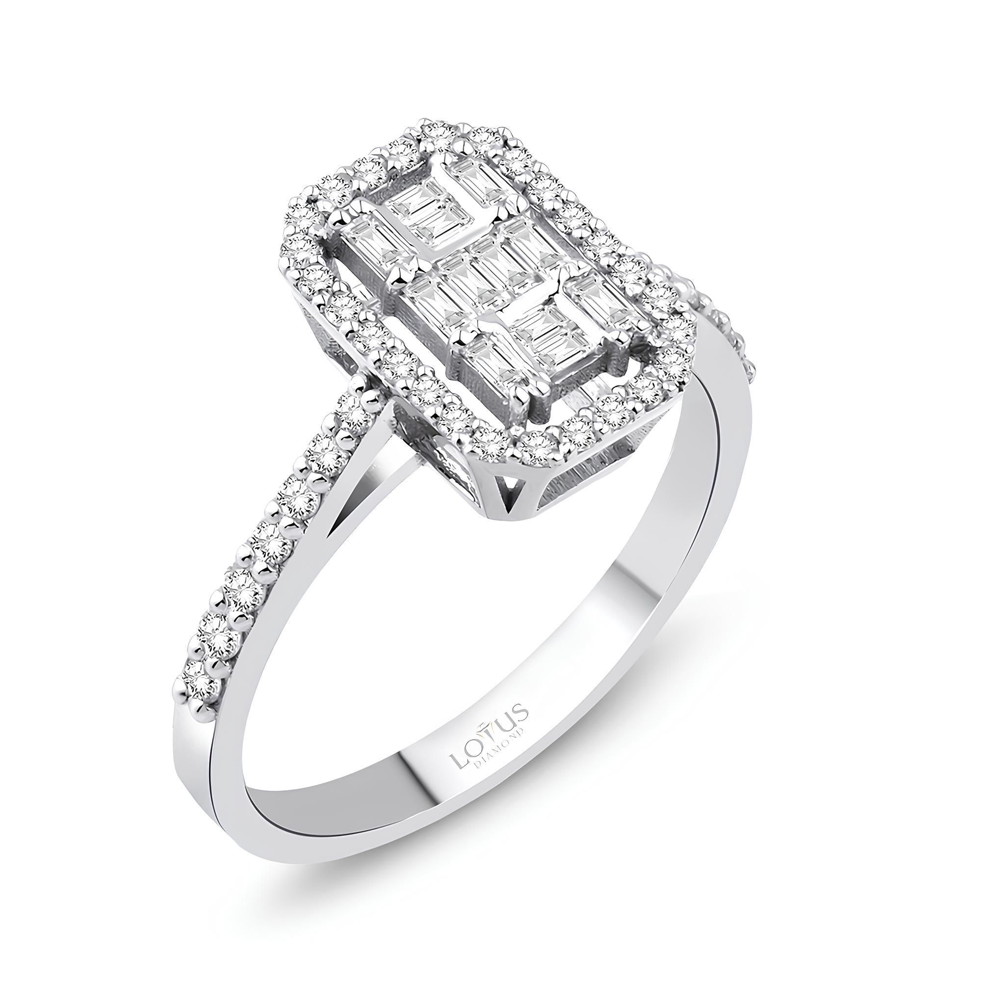 0.52 Karat Pırlanta Baget Yüzük