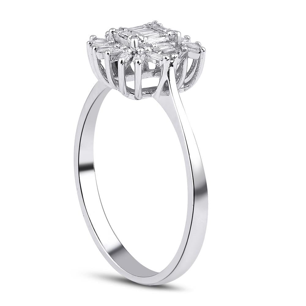 0.25 Karat Pırlanta Baget Yüzük