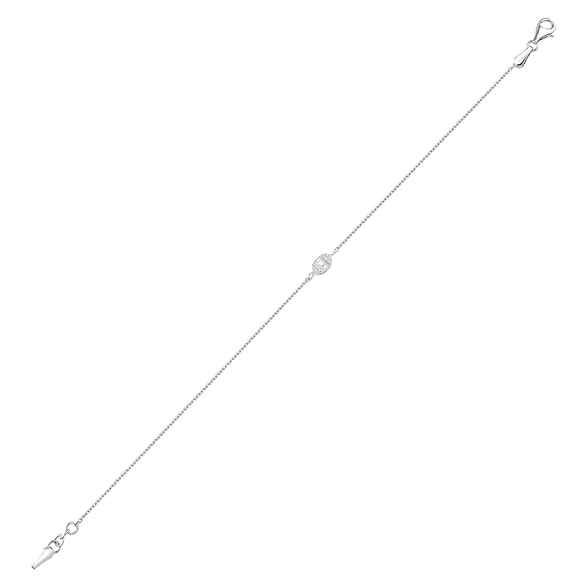 0.06 Karat Pırlanta Baget Bileklik