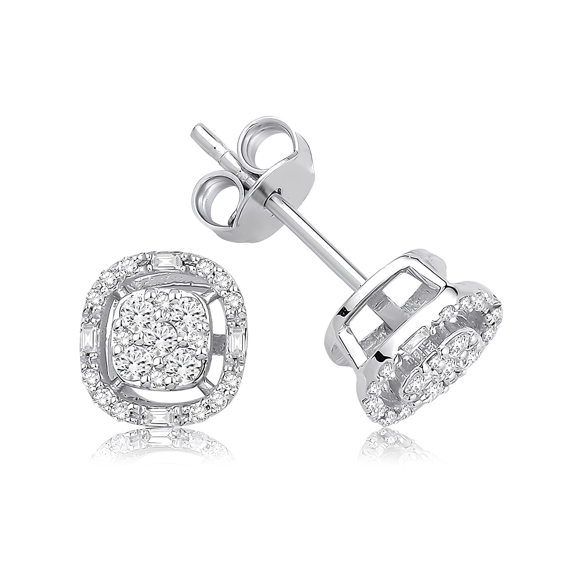 0.34 Karat Pırlanta Tasarım Küpe