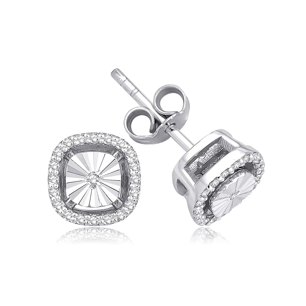 0.18 Karat Pırlanta Tasarım Küpe