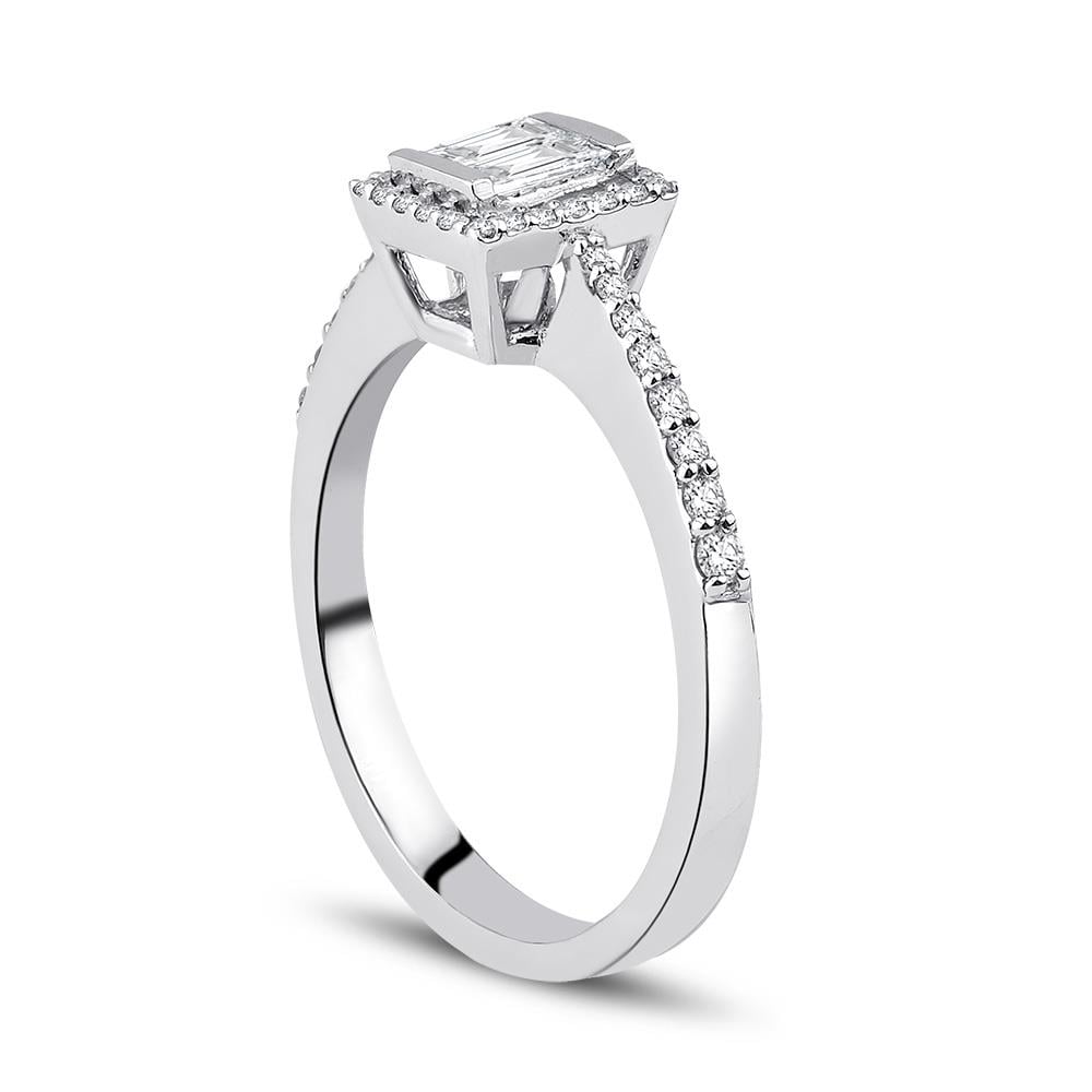 0.38 Karat Pırlanta Baget Yüzük