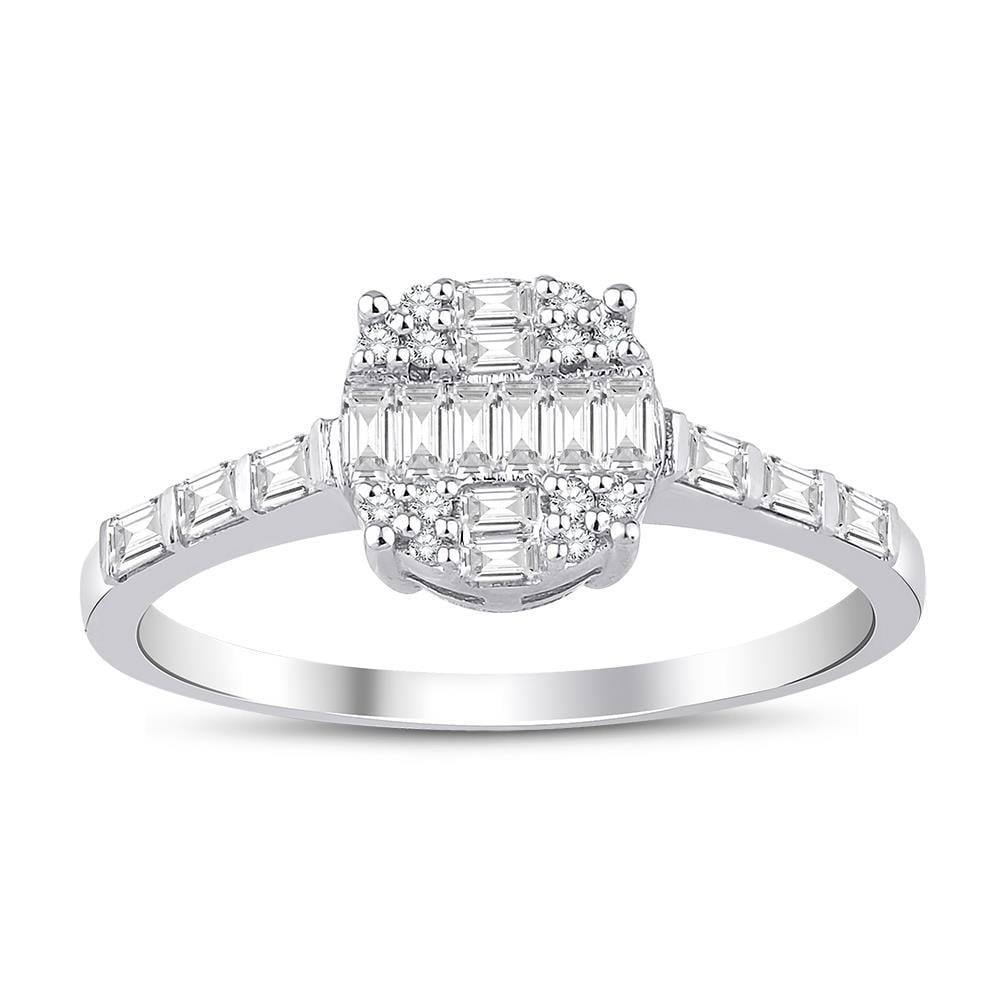 0.38 Karat Pırlanta Baget Yüzük