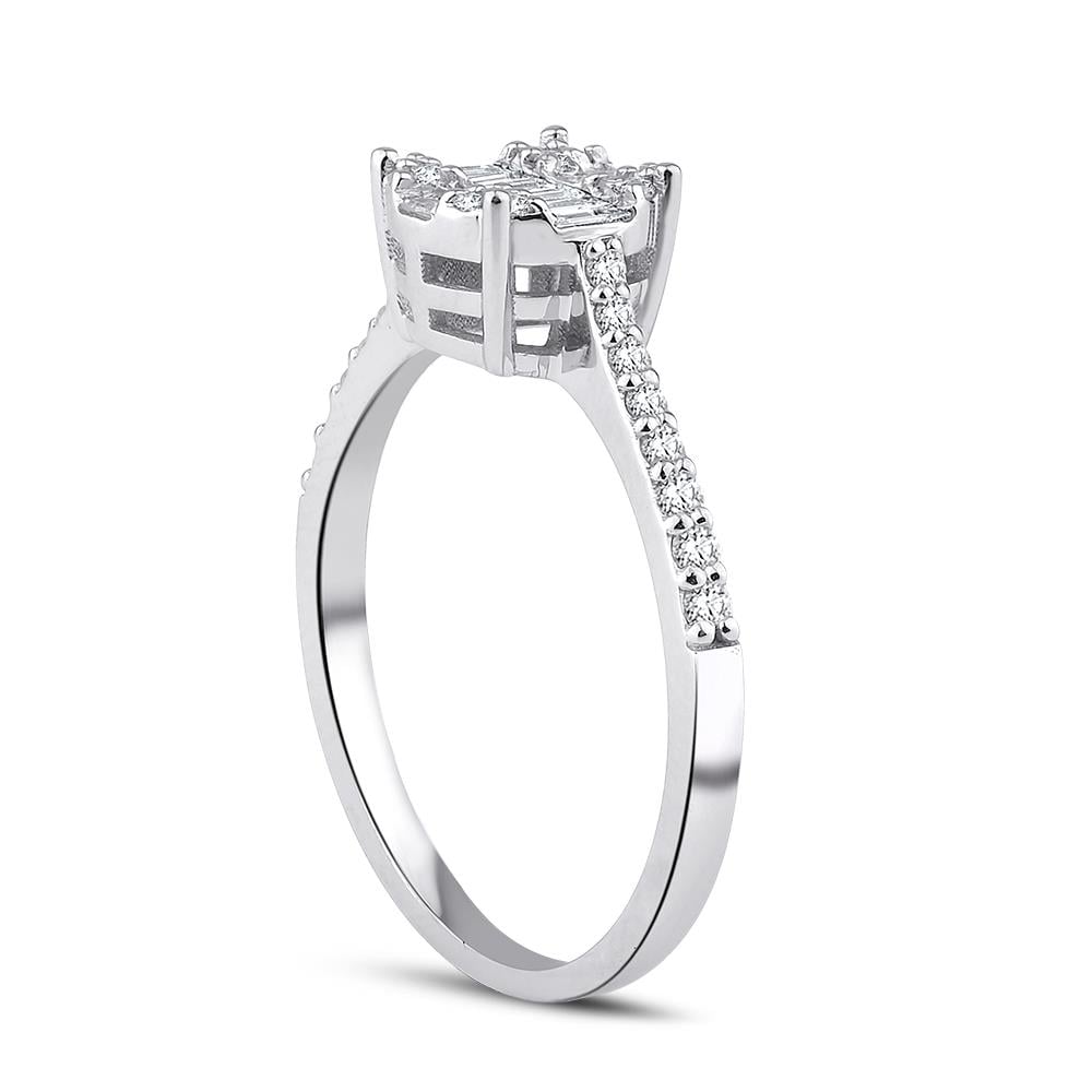 0.30 Karat Pırlanta Baget Yüzük