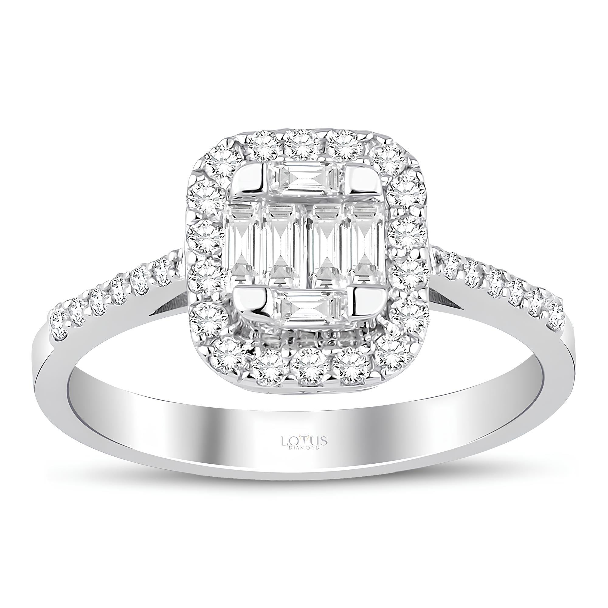 0.60 Karat Pırlanta Baget Yüzük