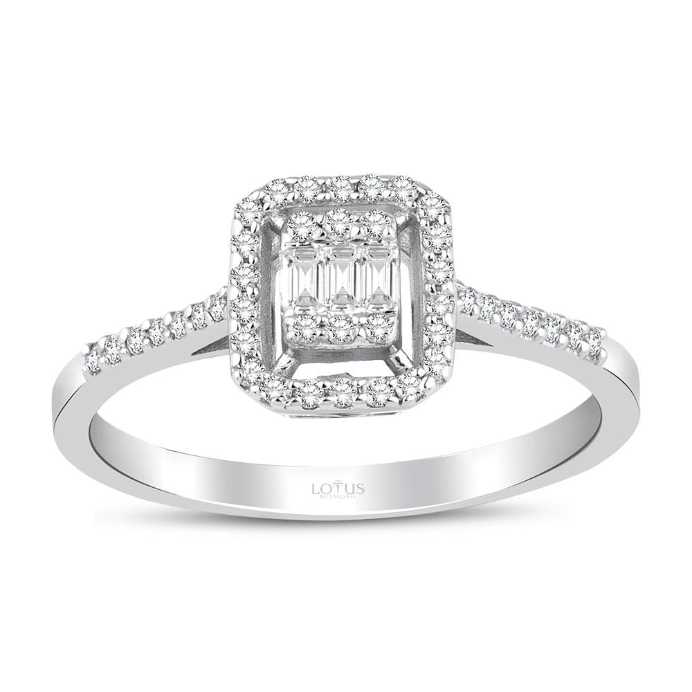 0.26 Karat Pırlanta Baget Yüzük