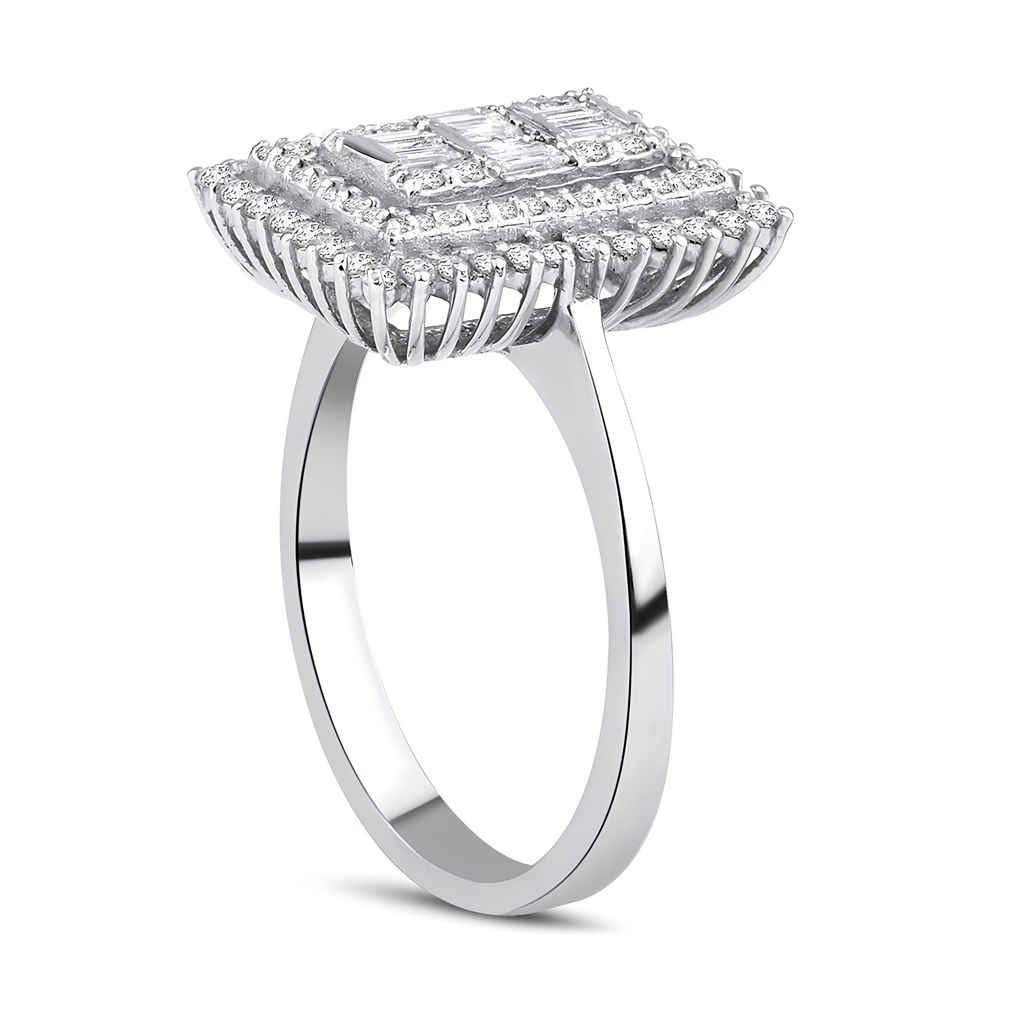 0.50 Karat Pırlanta Baget Yüzük